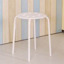 더드림글로벌 컬러 스툴 연탄 의자 보조 식탁 카페 홈 주방 화장대 인테리어 소품 촬영 드레스룸 야외, 화이트