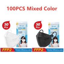 Mascarillas ffp2 어린이 키즈 KN95 마스크 niños fpp2 colores homologada espaa a ffp2mask 6-14 Years Boys Gir, 100PCS Mixed Color A