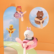 브라운 초코 코니 샐리 파일럿 차량용 프로펠러 비행사 송풍구 차 캐릭터 방향제