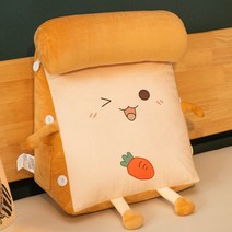 (삼각 쿠션)침대헤드 등받이 쿠션 여름 삼각 베개 침대 쿠션 잠자리 허리 보호대 소파 쿠션 숙소, 미소무, 45cm 디럭스 {쿠션+헤드베개}