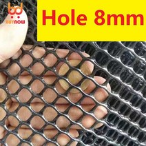 계단 난간 안전 그물망 블랙 발코니 고양이 그물 가정용 플라스틱 그리드 0.4 0.8cm 창문 어린이 낙하 방지 보호, [01] W 50cm x L 50cm, [01] Hole 4mm