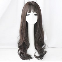 마녀플랜트 로망스컬 롱웨이브 로맨스 프리미엄 통가발, 다크브라운-로망스컬