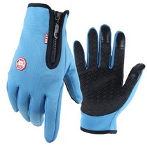 얇은발열장갑 등산벙어리 패팅 오프핑거 등산용Winter Warm Gloves Touchscreen Cold Weather Driving Glov, 01 Light blue_01 S