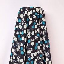 나염 폴리원단 플라워패턴 원피스원단 의류원단 소품만들기 꽃무늬패턴 패브릭원단 홈패브릭 6종, 블랙, 쉬폰