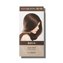 더샘 실크 헤어 컬러 크림 새치 커버, 흑갈색, 1개