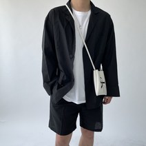 남자 여름 린넨 셋업 반바지 정장 세미 캐주얼 셋업수트 마 (ML) (2color)