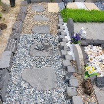 자갈 18kg 전원주택 정원 백자갈 캠핑장 주차장 파쇄석 카페 인테리어 흑자갈 조경 마당 강자갈, 파쇄석18kg, 25mm이하, 1개