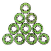 QDY 10Pieces 인라인 롤러 스케이트 스케이트 보드 Longboard 휠 베어링, 녹색