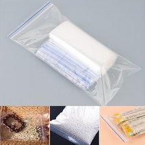 50매 직사각형 소분 포장 비닐 지퍼백 봉투 봉지 주방 재료 커피스틱, 1개
