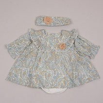 [에뜨와HU] 르네페이즐바디수트SET 07Q127984 바디수트 헤어밴드 드레스 백일촬영 아기봄 현대울산