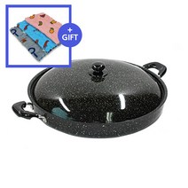 양수 전판 35~50cm 은항균 마블코팅 부침개팬 대형후라이팬 (+사은품), 42cm