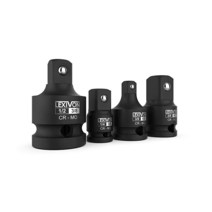 LEXIVON 임팩트 소켓 어댑터 및 리듀서 4피스 세트 | 0.6cm(1/4인치) - 1cm(3/8인치) 1.3cm(1/2인치) 드라이버 변환 크롬 몰리브덴 합금강(LX-112