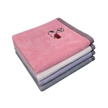 송월타월 스누피 블랙라인 고리 핸드타올, 아이보리, 4개