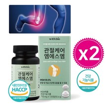 위드바이오 관절케어 엠에스엠 MSM 770mg 120정 관절건강 피쉬콜라겐 펩타이드 Knee Joint Cartilage Health, 2개