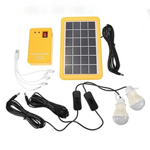 태양광 발전 패널 발전기 홈 시스템 키트 3 led 전구 태양열 램프 비상 조명 4 헤드 usb 충전 야외 정원, 3w-2전구