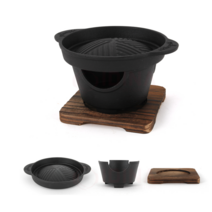 진짜 무쇠 무코팅 미니화로 그릴세트, 깡통형 리필형 고체연료 250g, 옵션