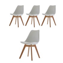 씨에스리빙 에펠체어 고급형 4P 세트, 화이트4P, 4개