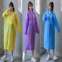 일회용우비 레인코트 성인 우의 캠핑 비옷 커플 여성 우비, 고급형스카이블루, 1개