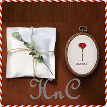 빨강 자수 카네이션 빨강카네이션 수예용품 패키지 나의첫카네이션자수, hncbio 본상품선택