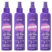 P&G Aussie Sprunch Hair Spray Wavy Curly 미국 피앤지 오지 스프런치 헤어 스프레이 웨이브 컬 유지 미디엄 홀드 251ml 4통, 한세트(4통)