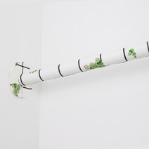 에어컨 난방기 파이프 커버 실외기 가리개 매립 호스 덮개 가스 배관 스티커 패브릭, 화이트 체크 나뭇잎 + 길이30cmx둘레14cm