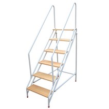 야외 수영장 풀장 계단 사다리 발판 팔걸이 조립식, 4단 화이트