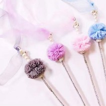 블링블링 리본 레이스 고양이 낚시대 색랜덤 놀아주는법 뚱냥이, 1개