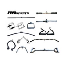 엔에이스포츠 렛풀다운 그립 일자바 치닝바 랫풀다운 플랫바 그립 뉴트럴 페러럴 등운동 케이블 스트레이트 손잡이 맥그립 기구, 19. 우레탄핸들[1SET]