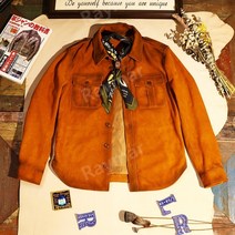 남자명품가죽자켓 rayma 미국 밀리터리 스타일 스웨이드 양피 셔츠 캐주얼용