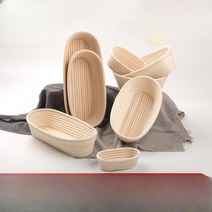 교정 발효 반느통 위커 사워 도우 타원형 반죽 등나무 등나무 빵 바구니 68 바구니, 작은정사각형20.513.57(350-400g)