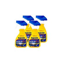 불스원 레인OK 2in1 발수코팅세정제 300ml 4개 유리크리너 / 유리발수코팅, 불스원 레인OK 2in1 발수코팅세