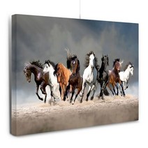 셀러허브 백마도 팔마도 칠마도 말 그림 액자 캔버스 6호 41x32cm, 5.기원사마도／캔버스액자(옆면연장)