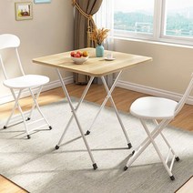 접이식 다용도 테이블 폴딩 탁자 사각 원형 식탁 공부상 간이 보조 베란다 거실, 심플의자 블랙우드