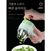 마늘 대파 고추 잘게 써는 슬라이서 안전채칼 채소, C.전동 푸드프로세서 개틀링 슬라이서, 1개