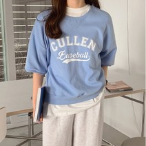 디오트 거르민 루즈핏 레터링 반팔 맨투맨