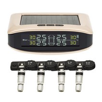 GHSHOP 태양열 및 USB 충전 TPMS 스마트 무선 타이어 압력 모니터 시스템은 트럭 압력 게이지에 적합 안전 운전 피로 운전, 내부의, 98x80x32mm, 플라스틱, 내부의, 1개