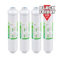 Membrane Soluti온s 4 팩 le Po 카본 Water 필터 정수기 Quick C온nect 1/4 T33 10 x 2