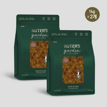 누터스가든 강아지사료 덕앤리버 독 2kg, 덕앤리버 독 1kg x 2개