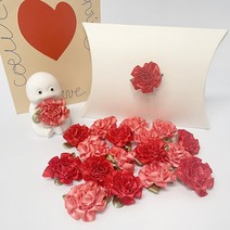 카네이션 리본 파츠 (10개입) 2색 어버이날 스승의날 diy, 오렌지