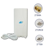 3g 4g Lte 안테나 모바일 700 ~ 2600mhz 88dbi SMA CRC9 TS9 수 커넥터 부스터 Mimo 패널 + 2 m, 01 SMA  Connector