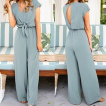 점프슈트 핑크점프수트 커버올 하이레그 바프의상 여성 단순 점프 슈트 playsuit 캐주얼 장난 꾸러기 와이드 레그 ol 여성 여름 휴가 비치 긴 바지 점프 슈트 바지