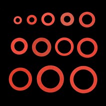 플라스틱 와셔 12 가지 크기 레드 스틸 종이 섬유 플랫 와셔 키트 절연 가스켓 너트 및 볼트 세트 플라스, 한개옵션0