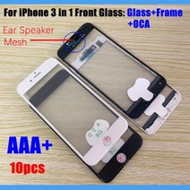 애플 아이폰 11 XR 6 6s 8 7 plus 8plus 콜드 프레스 3 in 1 전면 스크린 유리 프레임 OCA 접착제 + 이어, 07 8 Mix Color
