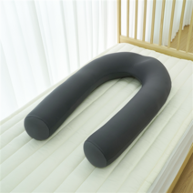 백화상점 U자형 바디필로우 옆으로 안고자는 베개 롱 쿠션, 뚱뚱_차콜