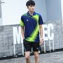 배드민턴복 세트 남녀 여름 속건 터틀넥 스포츠 반팔 티셔츠 땀흡수 인화 대회 탁구복
