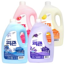 피죤 섬유유연제 3000ml 핑크+옐로+블루+퍼플 세트 대용량, 1세트
