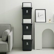 컬러빈 분리수거함 3단 블랙