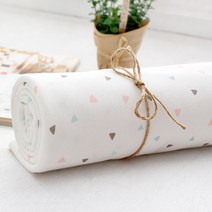 [대폭] 오가닉양면다이마루 - 미니세모 / 오가닉코튼 아기용품 패브릭원단 각종소품