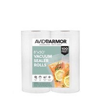 Avid Armor 진공포장 백 롤 2팩 8x50 Food Saver용 크기 Meal Vac Sealers Heavy Duty Commercial BPA Free 수비드 Va, 8 x 50 Roll