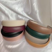 1+1 레더 가죽 볼륨 도톰 쿠션 데일리 머리띠